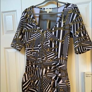 Nicki Minaj Bodycon Dress, Black/Gold, Size XL